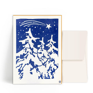 Letterpress Gestalten Karte Winternacht