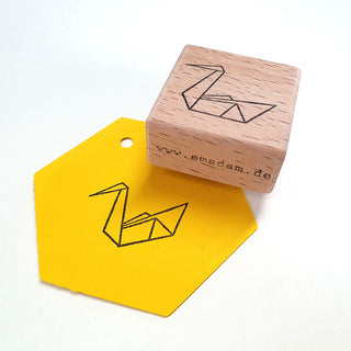 Emadam Stempel Motivstempel Abdruck aus Deutschland Origami Schwan Vogel