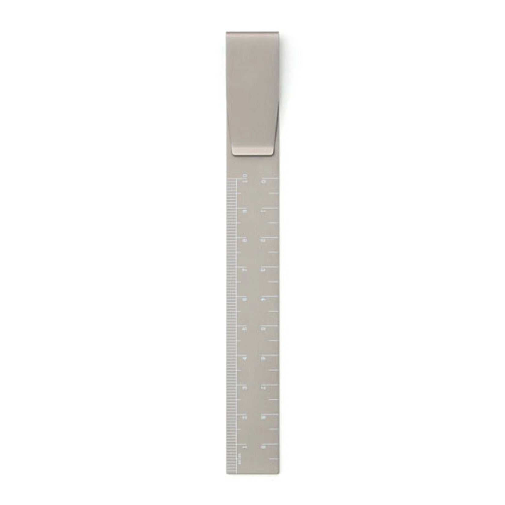Penco Hightide Clip Ruler Lineal Maß Clipruler 10 cm Japan silber grau
