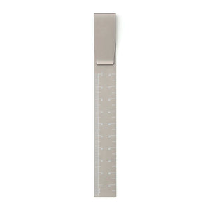 Penco Hightide Clip Ruler Lineal Maß Clipruler 10 cm Japan silber grau