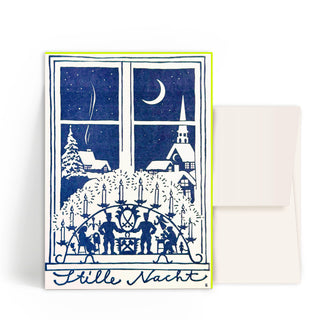 Letterpress Gestalten Karte Stille Nacht Schwibbogen