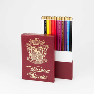 Koh-I-Noor Polycolor Künstlerfarbstifte 24er Set Buntstifte Farbstifte Malstifte Retro Design