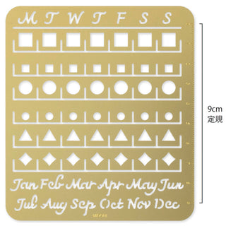 Midori Schablone Kalender aus Messing