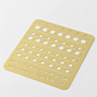 Midori Schablone Kalender aus Messing