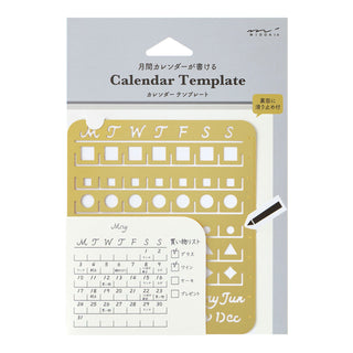 Midori Schablone Kalender aus Messing