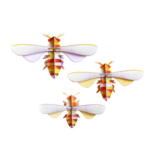 Studio Roof Wanddekoration Wandschmuck Objekte aus Papier Interior Design Honey Bees Honigbienen Bienen