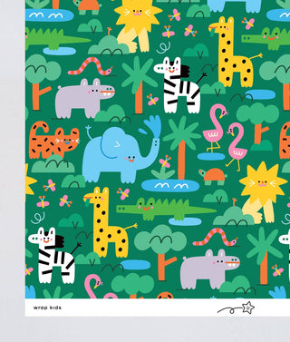 Wrap Geschenkpapier Dschungel - 3er Set