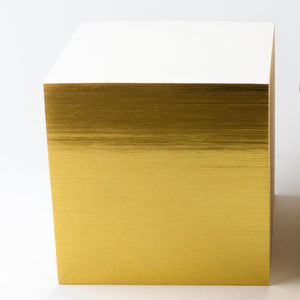 Gmund Block Notizbuch Cube S gold Zettelblock Notizblock Tegernsee