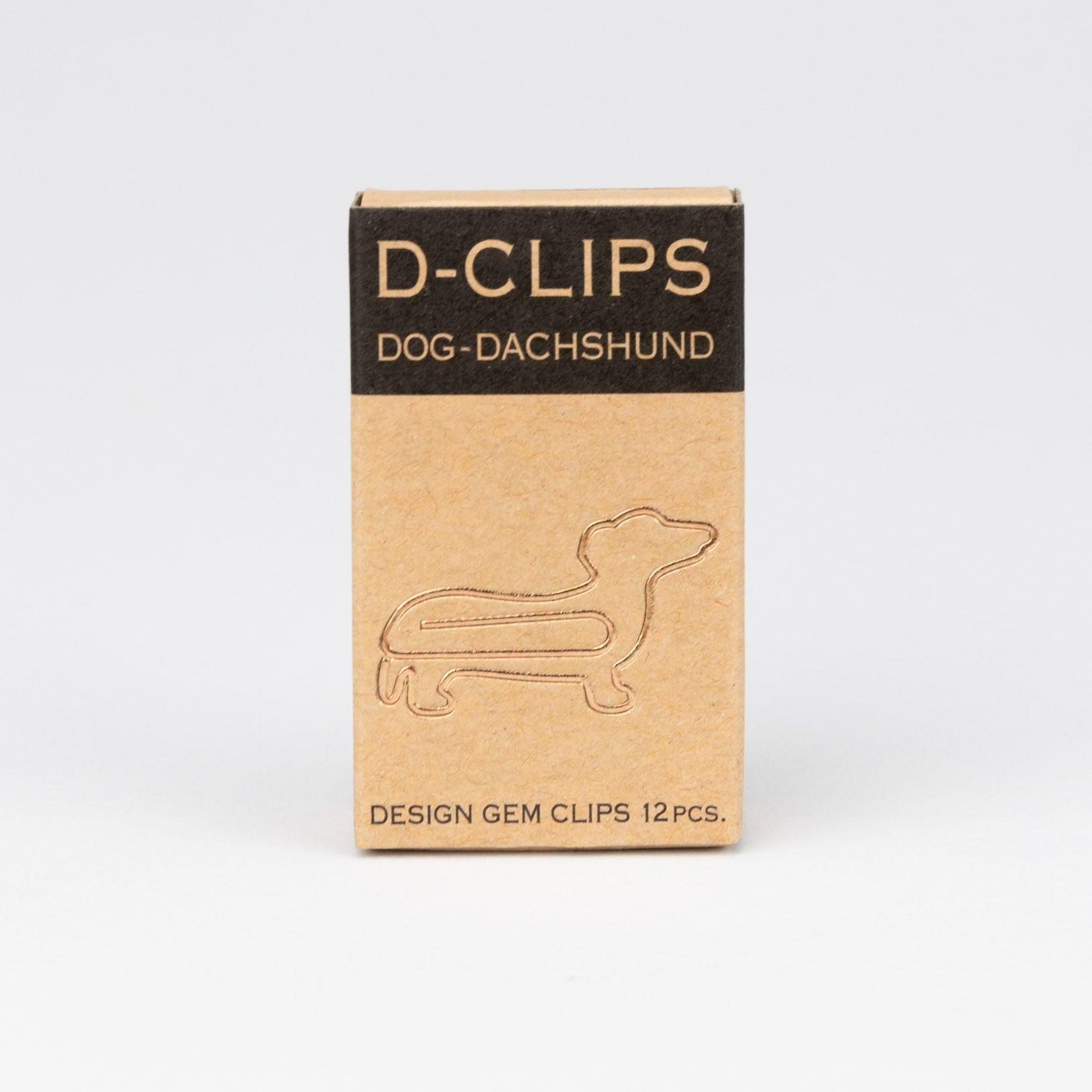 Midori D-Clips Büroklammern Dachshund Dackel Hund Hündchen gold