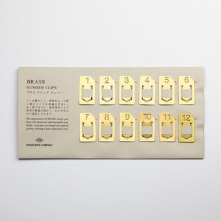 Traveler's Company Brass Numbered Clips Messing Nummern Marker