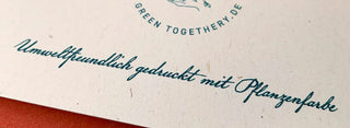 go green togethery druckt umweltfreundlich mit pflanzenfarbe