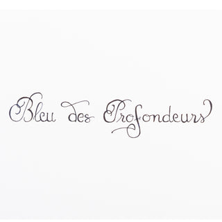 Schriftprobe mit schwarzblauer Tinte Herbin