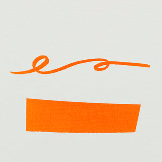 Farbmuster der Tinte orange indien von Herbin
