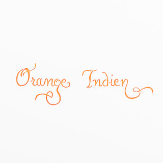 Schriftbeispiel orange Tinte Herbin