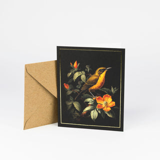 Vogel auf Bluetenzweig im Stil alter Meister 