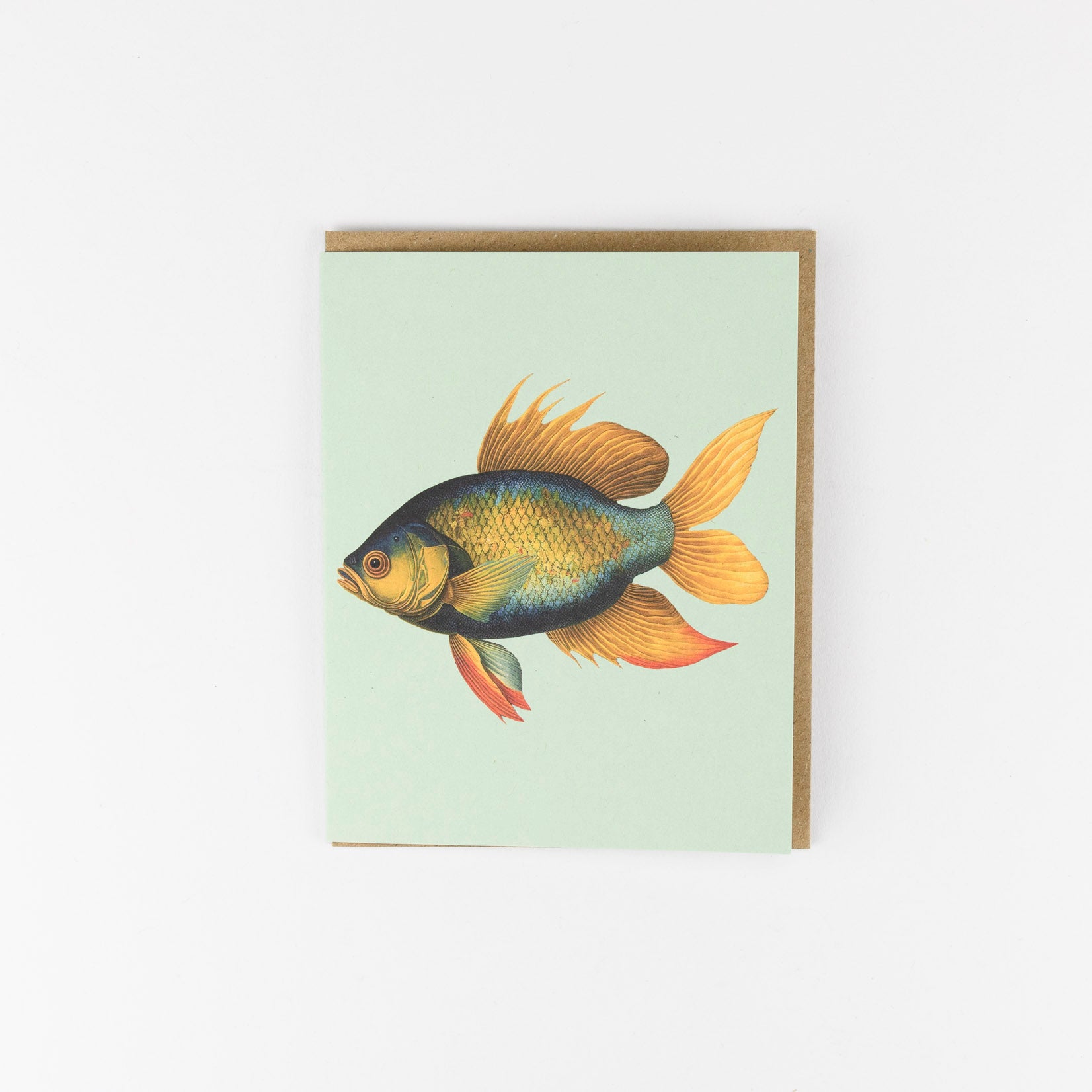 30x40 Mini-Karte Grußkarte Kärtchen Karte Recyclingpapier Goldfisch Fisch