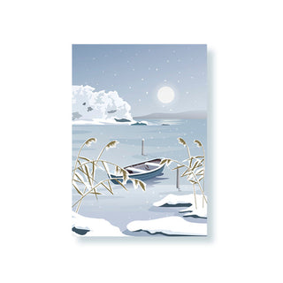 Studiomoikka Postkarte Winterruhe Graublau