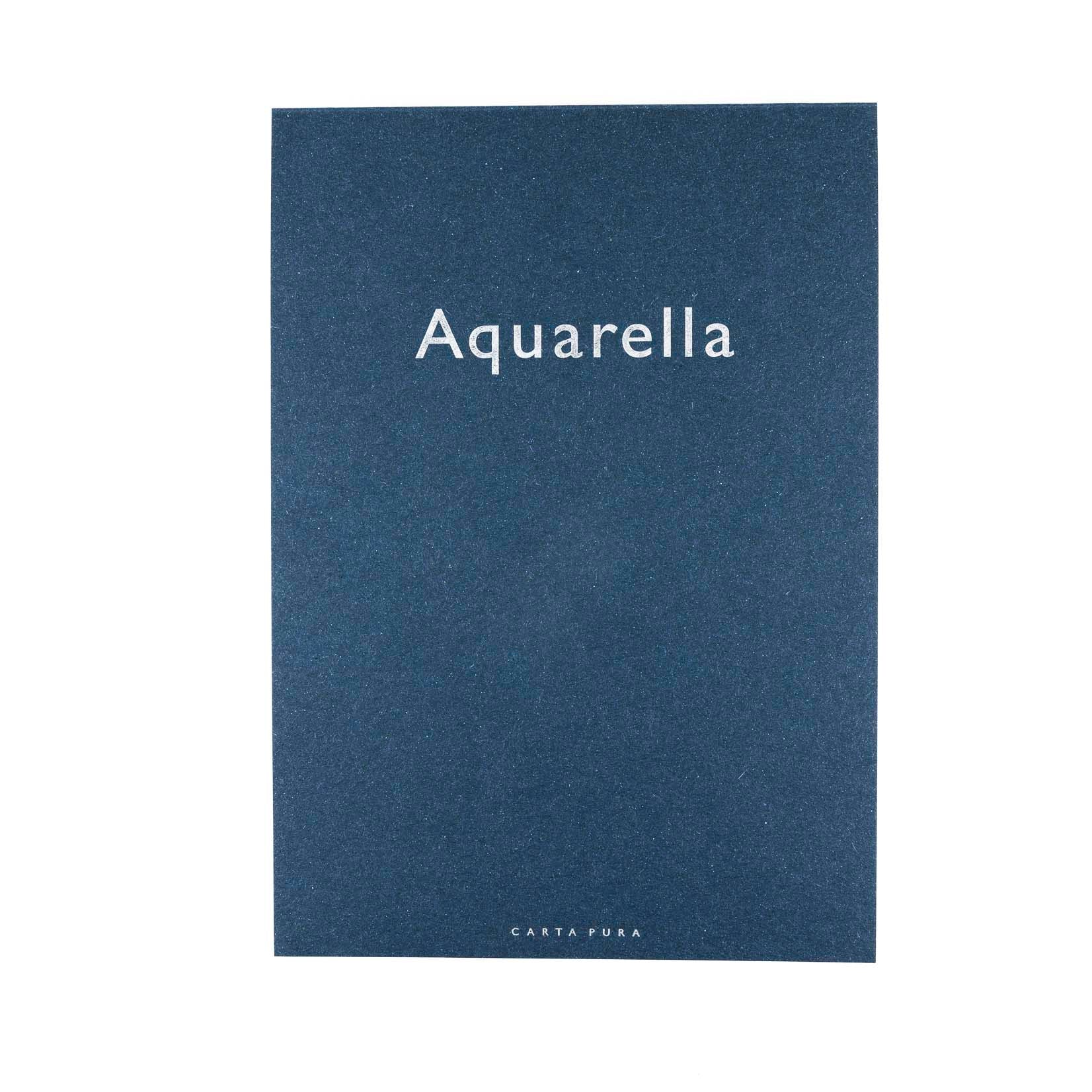 Aquarellblock mit mitternachtsblauem Deckblatt und silberfarbenem Schriftzug AquarelleRivoli Block Aquarell Malblock Aquarella 170 x 240 mm Zeichenblock