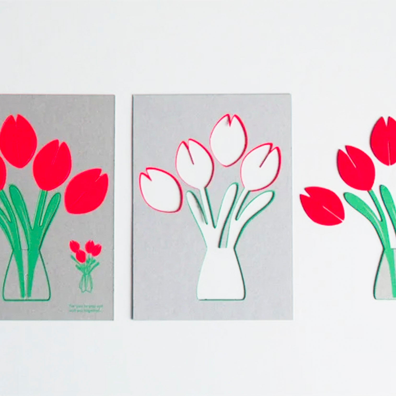 cut&make Kate Bowden Klappkarte Karte Blumen Papierblumen Blumenstrauss Tulpen