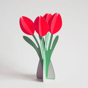 cut&make Kate Bowden Klappkarte Karte Blumen Papierblumen Blumenstrauss Tulpen