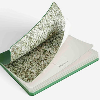 farblich harmonierendes Marmorpapier innen