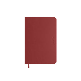 kleines notizbuch mit weinrotem Kunstledereinband