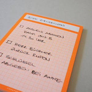 FOX & POET Schreibblock neon kariert DIN A6