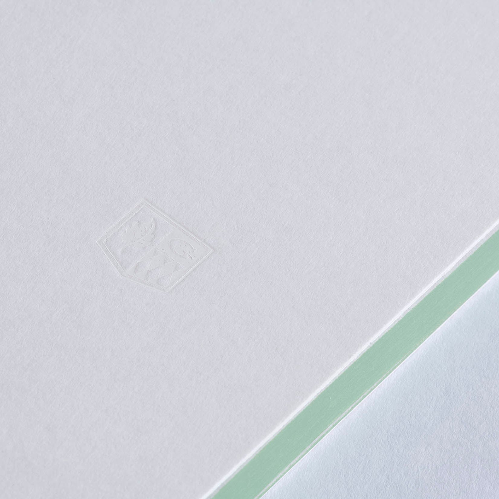 Gmund Büttenfabrik Büttenpapier Color edge Color blocking Notizblock 039777 Salbei grün