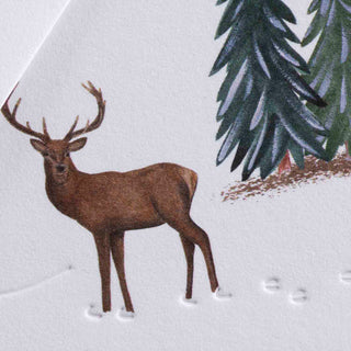 feine Praegung der Spuren im Schnee