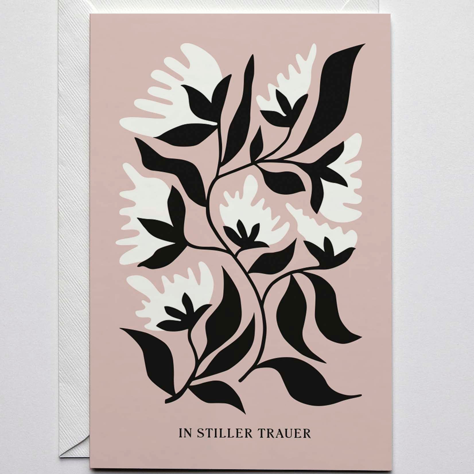 Haferkorn & Sauerbrey Trauerkarte Kondolenzkarte Karte Beileid Beileidskarte Trauer Blumen modern