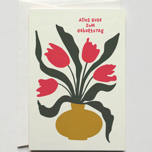 Haferkorn & Sauerbrey Klappkarte Grusskarte Karte Geburtstag Blumen Tulpen