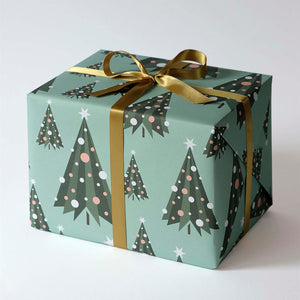Haferkorn & Sauerbrey Geschenkpapier aus Berlin Feinstpapier Offsetdruck Pretty Trees Weihnachten Christbaum Weihnachtsbaum