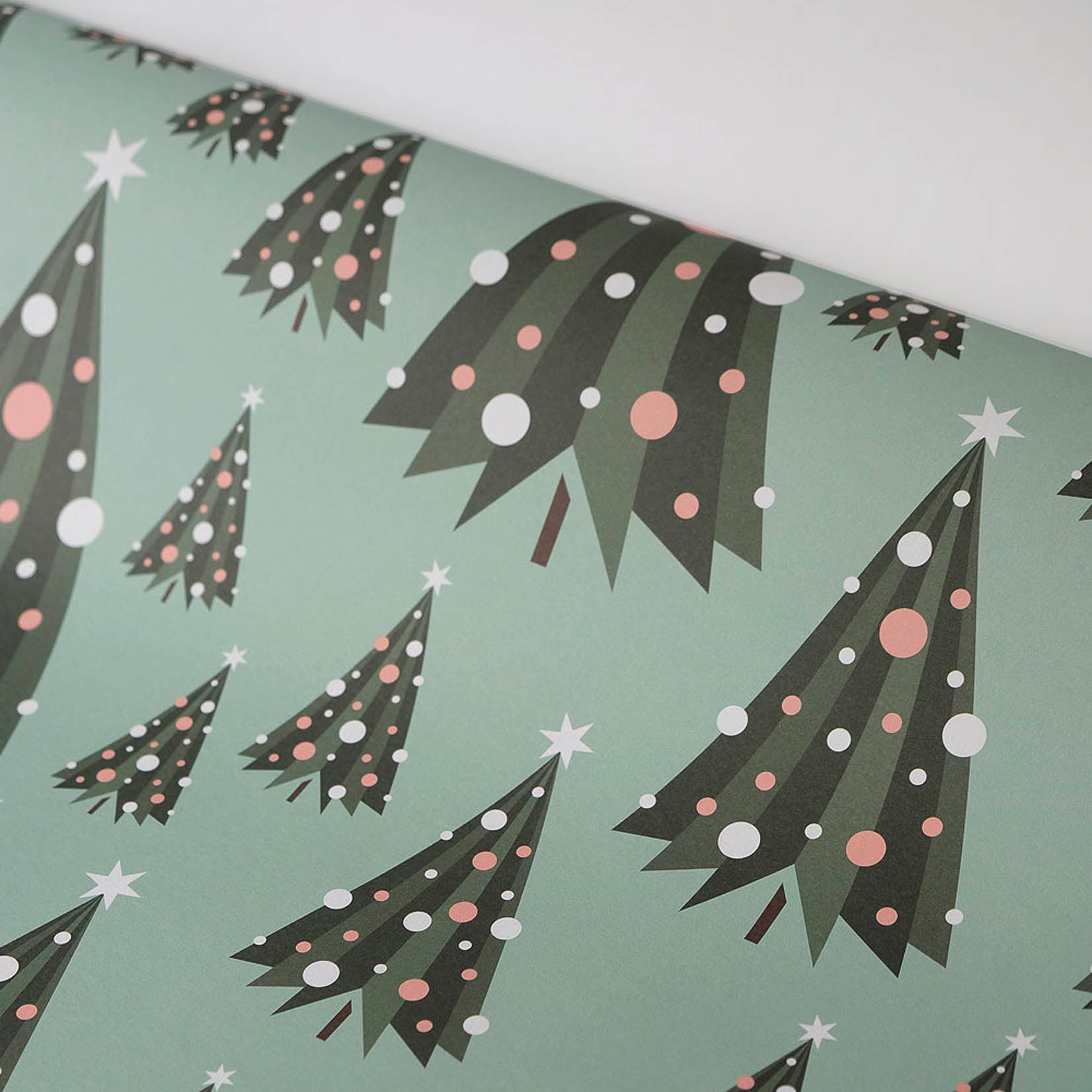 Haferkorn & Sauerbrey Geschenkpapier aus Berlin Feinstpapier Offsetdruck Pretty Trees Weihnachten Christbaum Weihnachtsbaum