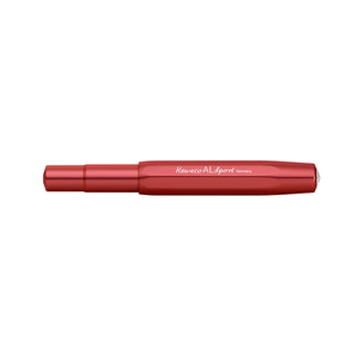 markant roter Fueller aus mattiertem Aluminium