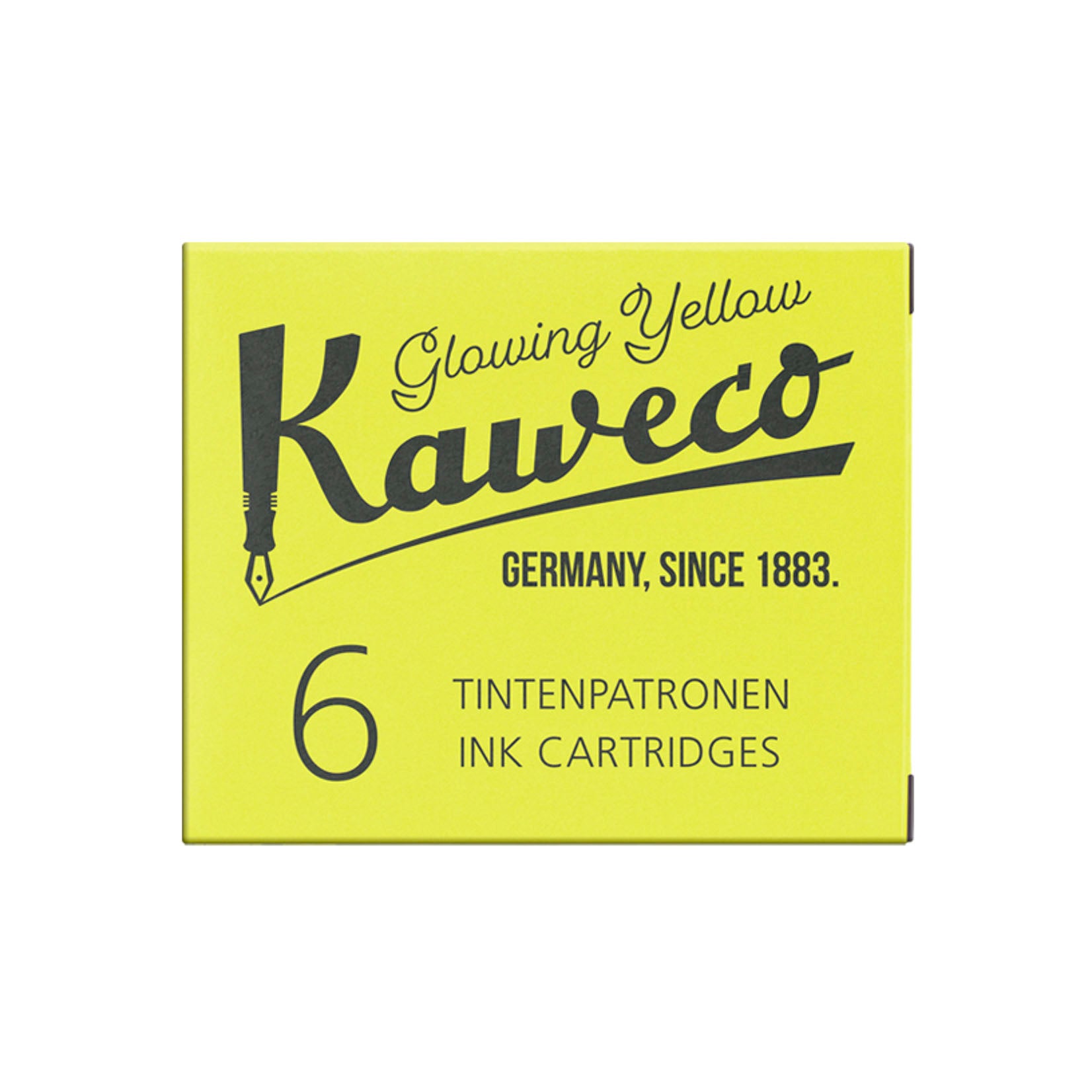 Kaweco Füllerpatronen für Füllhalter Füller Tintenpatronen Tinte glowing yellow Textmarker neongelb gelb