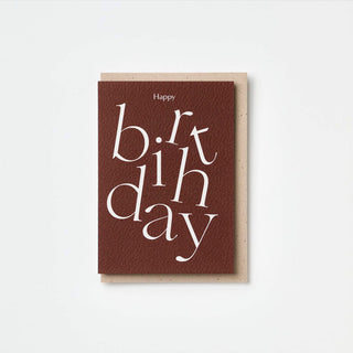 Typografische Karte Happy Birthday