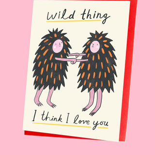 Karte mit zwei wilden Gestalten - Wild Thing I Love You
