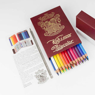 Koh-I-Noor Polycolor Künstlerfarbstifte 24er Set Buntstifte Farbstifte Malstifte Retro Design