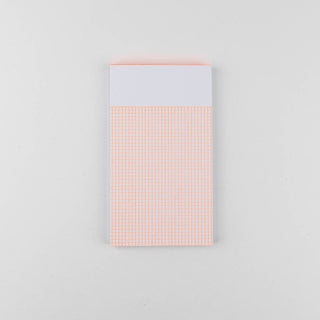 Kleiner Notizblock mit Mini-Karo neon orange