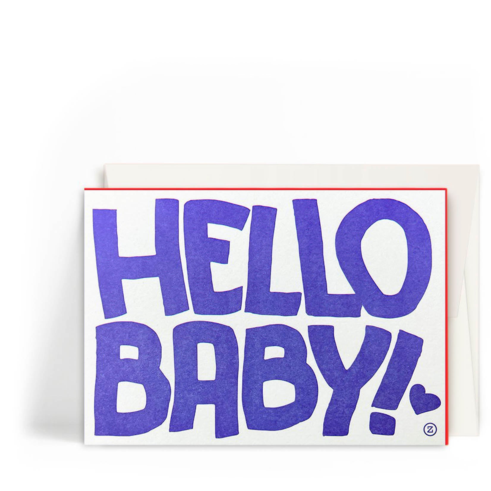 Werkstatt Höflich Letterpress Gestalten Postkarte Hello Baby Geburt Glückwunsch Karte