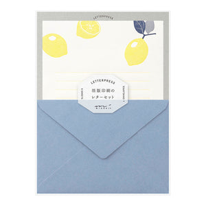 Midori Briefpapier-Set Zitronen