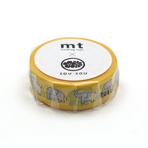 Papierklebeband mit Elefanten in Originalverpackung