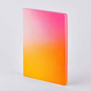 nuuna Notizbuch Colour Clash L Light - Burn Notebook brandbook dot grid orange pink neon