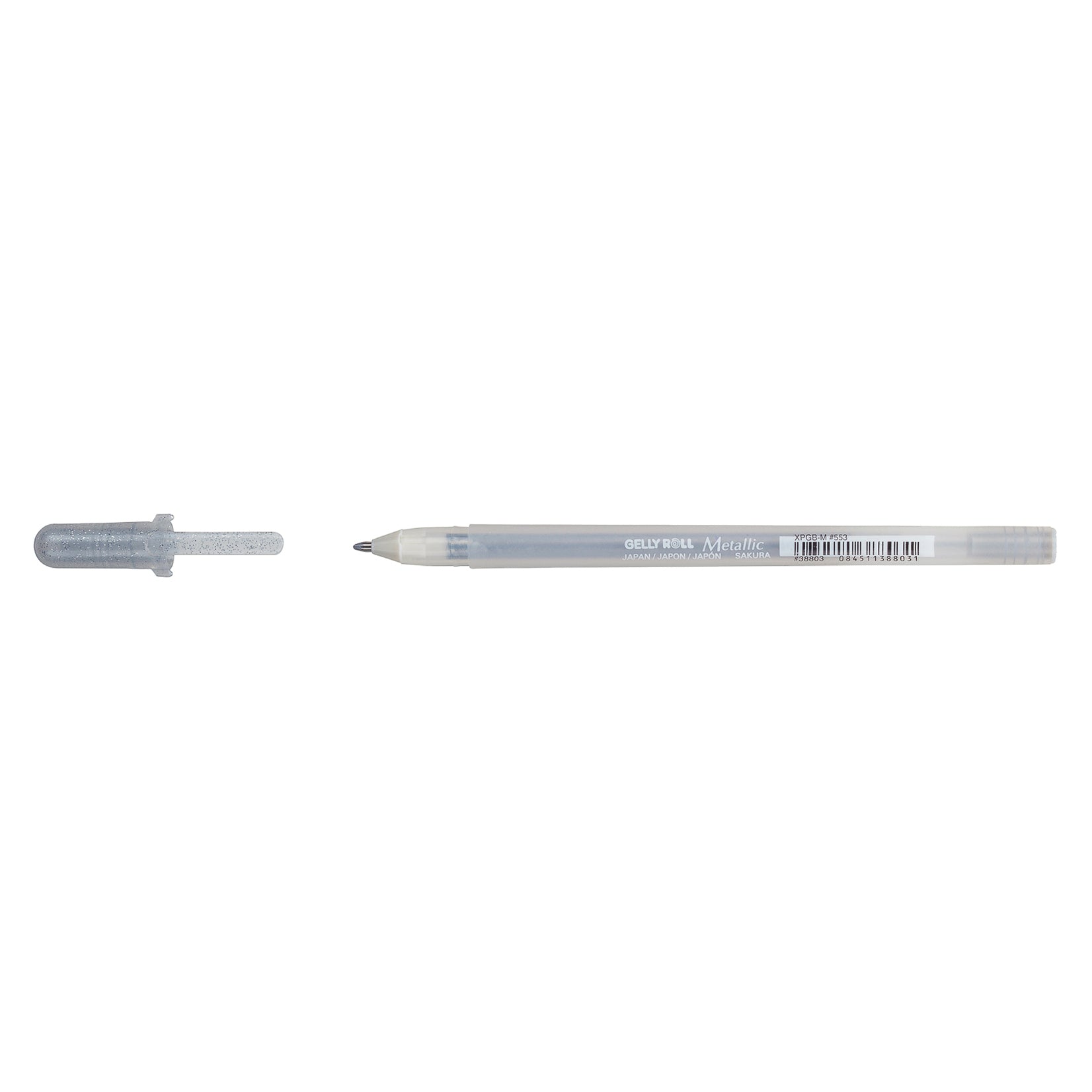 Gelstift metallic silber von Sakura aus Japan zum Schreiben auch auf dunklen Papieren