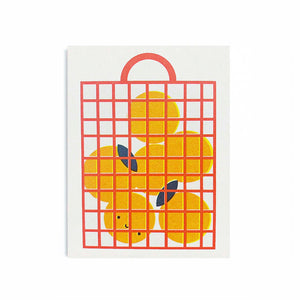 Scout Editions Klappkarte Karte Grußkarte FSC-Papier Sojatinte nachhaltig Orangen Orange