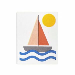 Scout Editions Klappkarte Karte Grußkarte FSC-Papier Sojatinte nachhaltig Segelboot Boot Segeln