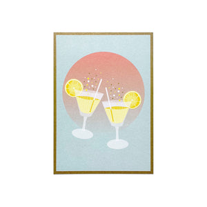 Studio Moikka Postkarte Limonaden Cheers Drinks Ammersee Karte Grusskarte Sommer Cocktail