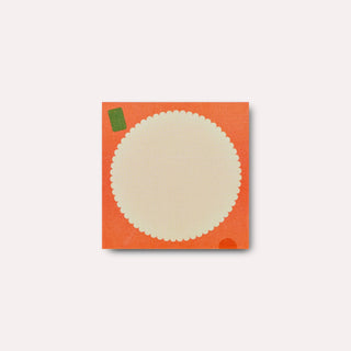 Haftnotizen in klarem Design mit harmonischer Farbgebung in Orange, Beige und Grün