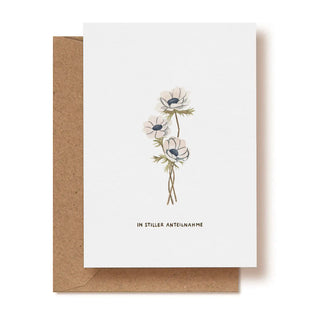 Beileidskarte mit Anemonen