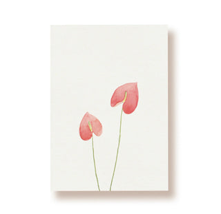 In Aquarellmalerei gestaltete Flamingoblume